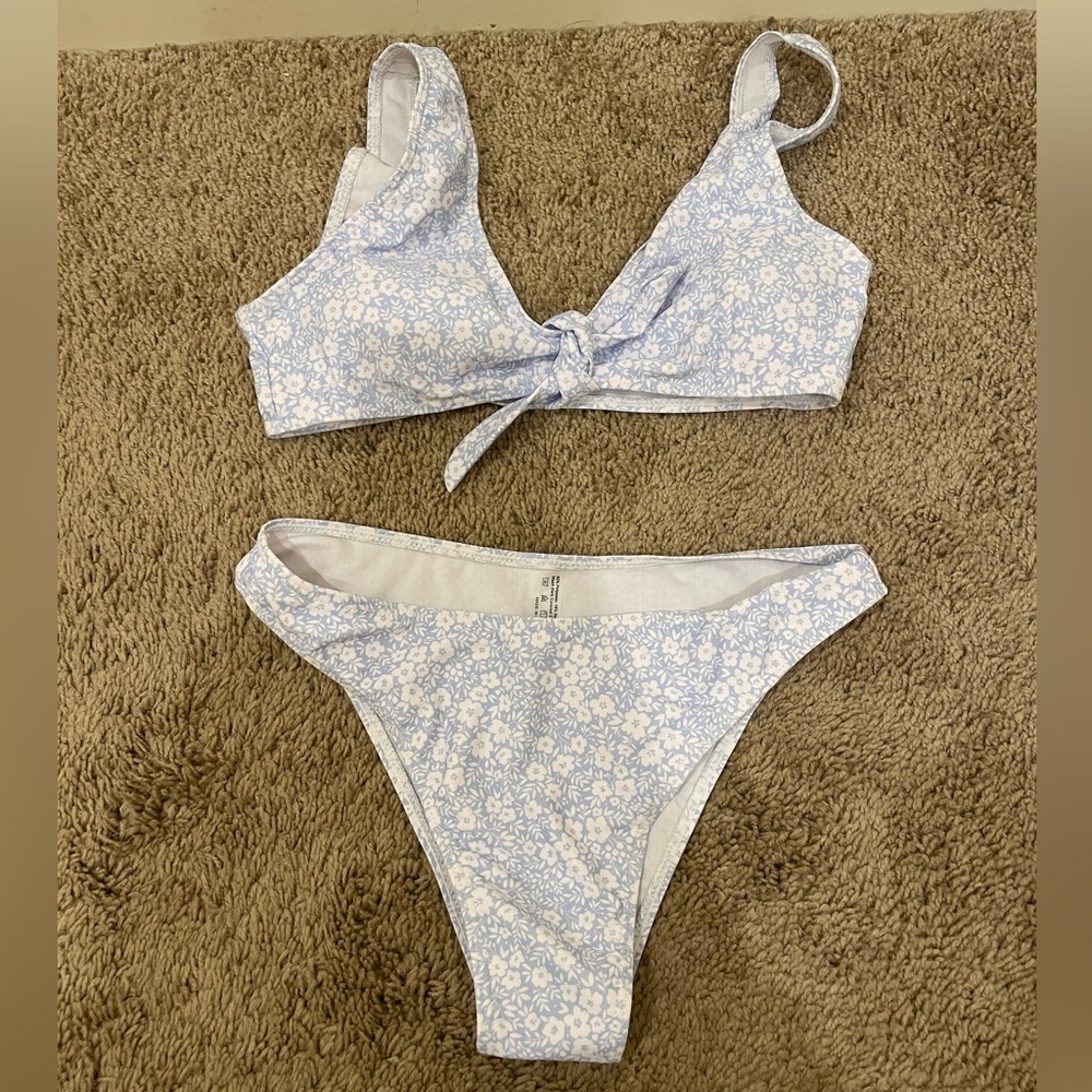Blue Floral Bikini